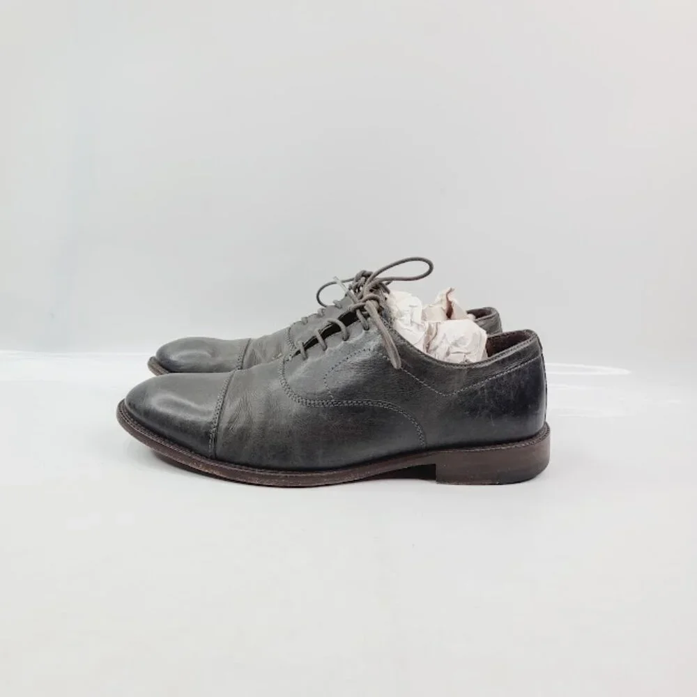 Johnston & Murphy Men's Dark Green Leather Cap Toe Dress‎ Oxford Shoes Size 9.5M